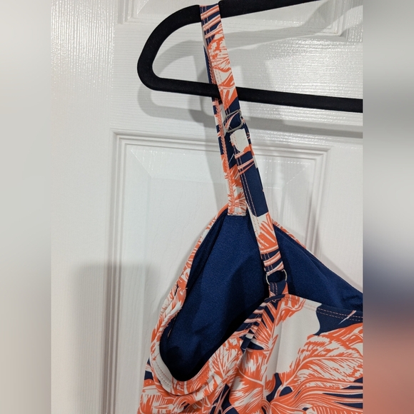 Tropical Escape Women's Plus One - Piece Swimsuit Palm Trees Size 22W - Picture 9 of 16